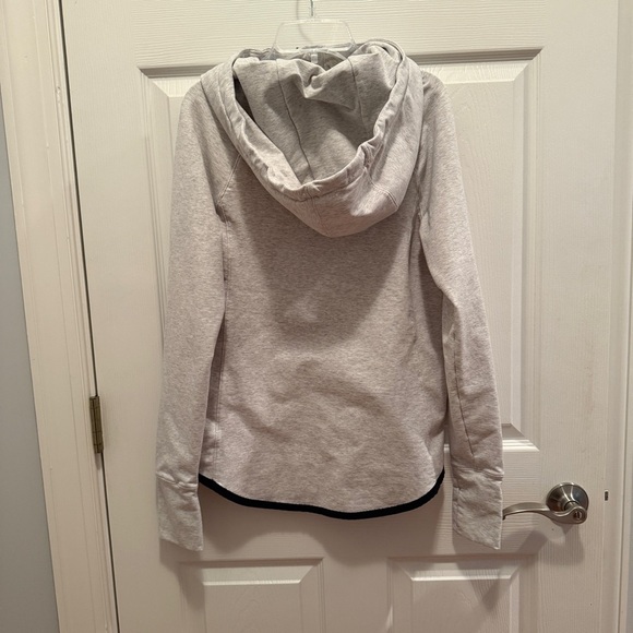 Athleta Gray Cowl Neck sweatshirt with Hood Size Small - Picture 3 of 3